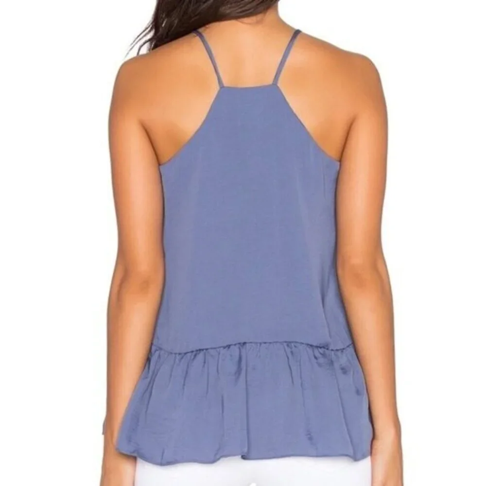 Anthropologie dRA Sham Top Blouse Blue Camisole Peplum Ruffle Size XS - Picture 13 of 13